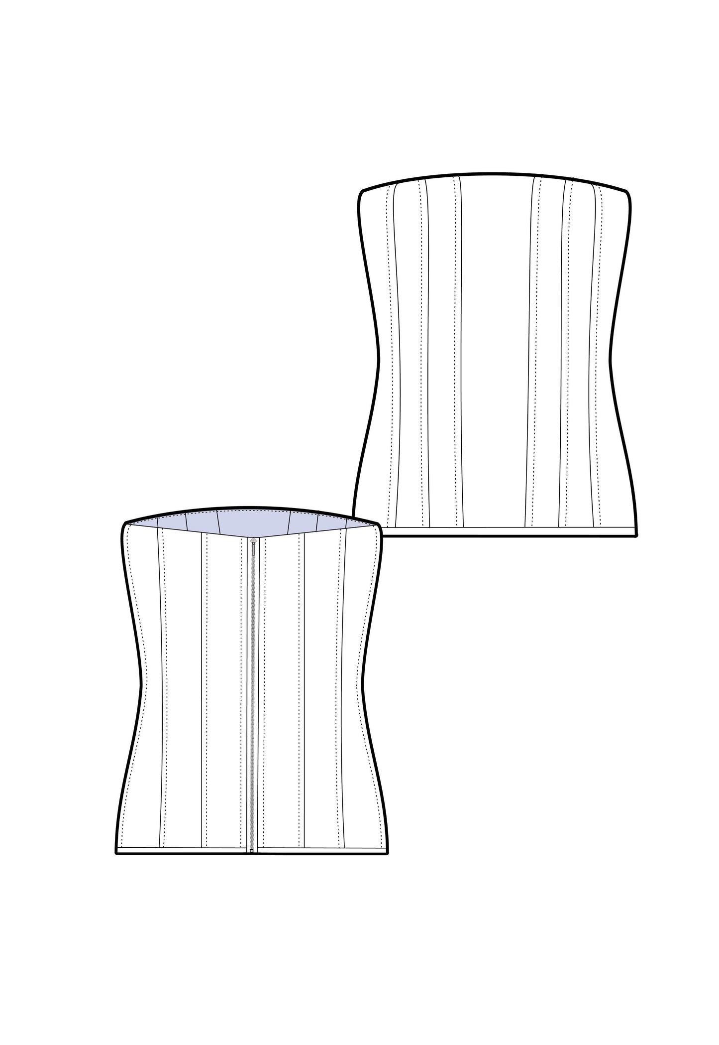 Aurora Corset Sewing Pattern US 0-16 - AlketaStafukaPatterns