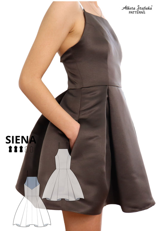 Siena Dress in 7 sizes XXS-XXL