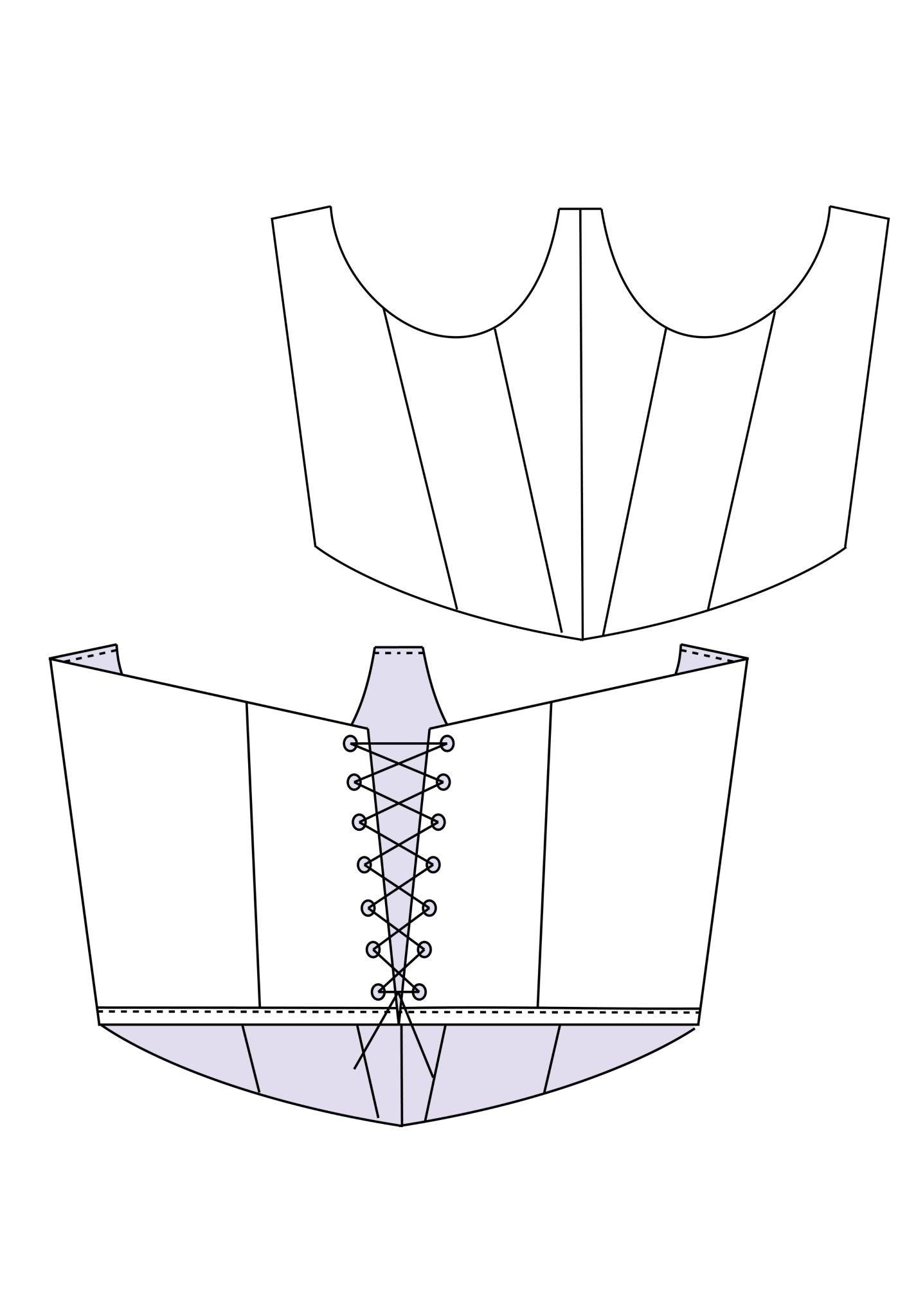 Fabiola Underbust Corset Sewing Pattern - AlketaStafukaPatterns
