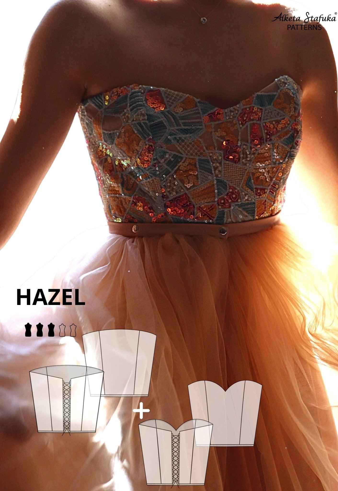 Hazel Bustier Sewing Pattern XXS-XL - AlketaStafukaPatterns