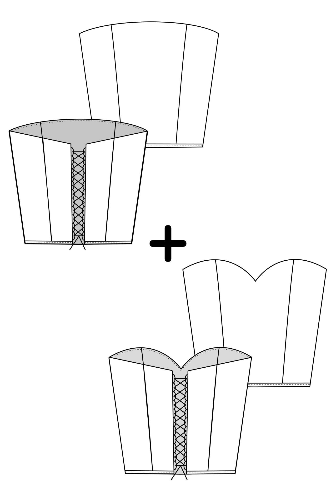 Hazel Bustier Sewing Pattern XXS-XL - AlketaStafukaPatterns
