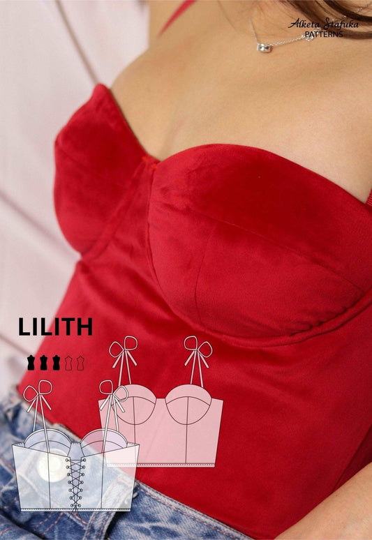Lilith Bustier Sewing Pattern - AlketaStafukaPatterns