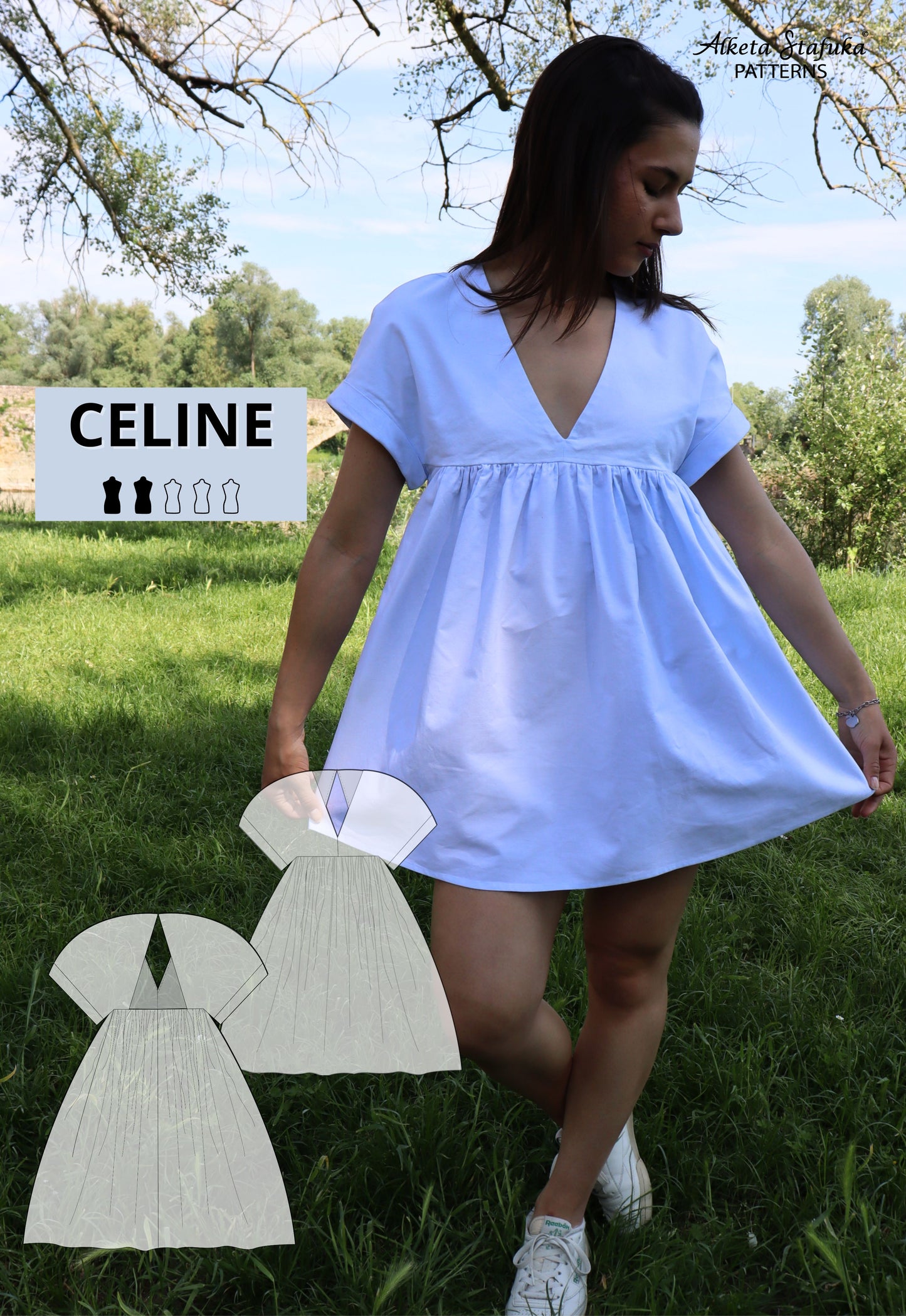 Celine Dress in 7 sizes XXS-XXL