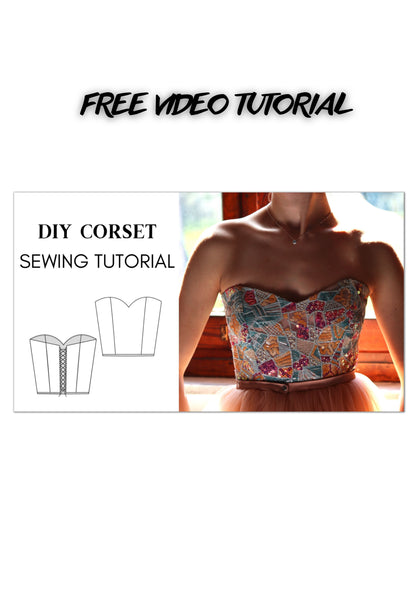 Cartamodello corsetto Hazel XXS-XL
