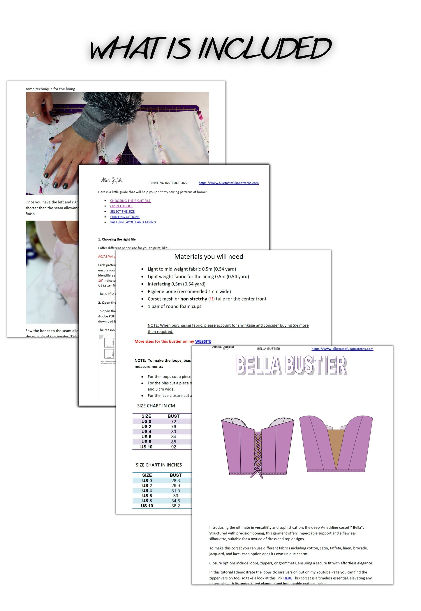 Bella Bustier Sewing Pattern