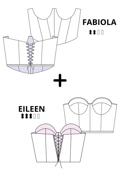 Transparent Corset and Underbust Corset Sewing Pattern Bundle - AlketaStafukaPatterns